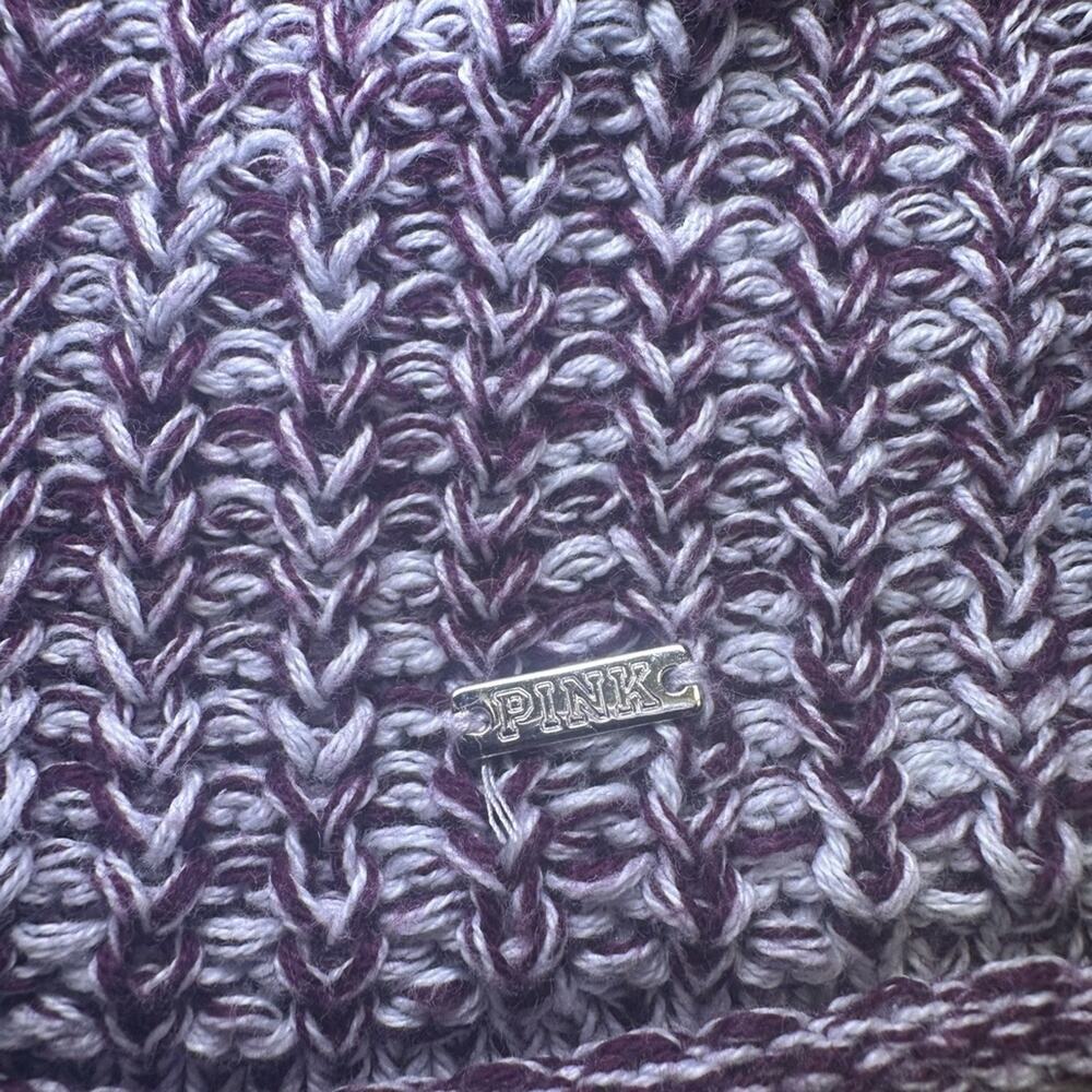 PINK by Victorias Secret pink / maroon sweater xs 100% cotton oversized crop - Picture 6 of 8